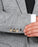 Athletic Fit Stretch Wool Blazer - Light Grey with White Mini Stripe