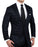 Athletic Fit Stretch Wool Blazer - Midnight Navy & Chalk Windowpane