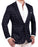 Athletic Fit Stretch Wool Blazer - Midnight Navy & Chalk Windowpane