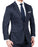 Athletic Fit Stretch Wool Blazer - Navy Herringbone