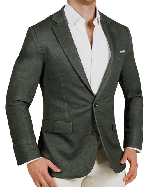 Athletic Fit Stretch Blazer - Deep Olive