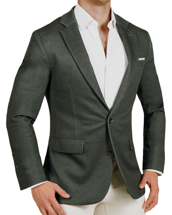 Athletic Fit Stretch Blazer - Deep Olive