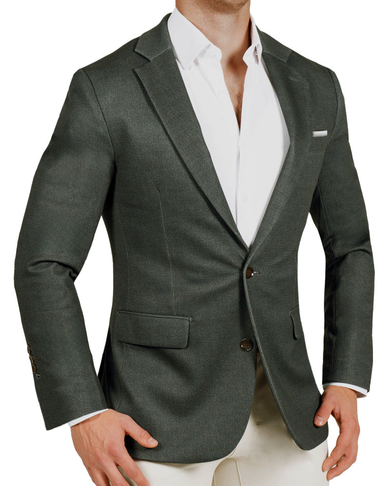 Athletic Fit Stretch Blazer - Deep Olive
