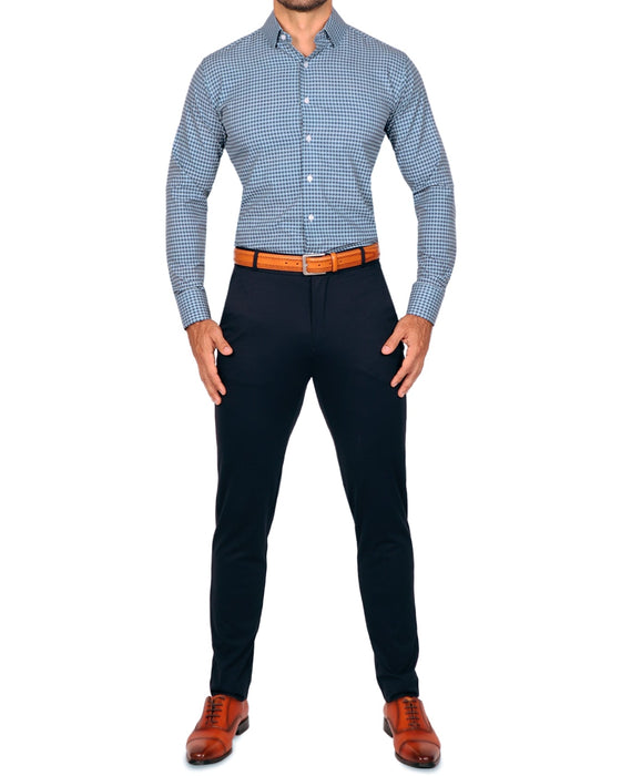 "The Brooklyn" Navy & Light Blue Gingham