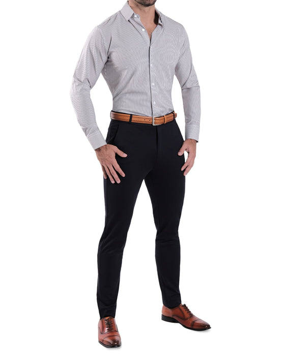 "The Calloway" Dark Brown Bengal Stripe