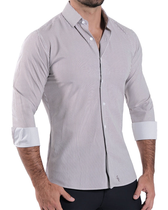 "The Calloway" Dark Brown Bengal Stripe