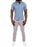 "The Capri" Sky Blue Pique Short Sleeve Button Down