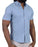 "The Capri" Sky Blue Pique Short Sleeve Button Down