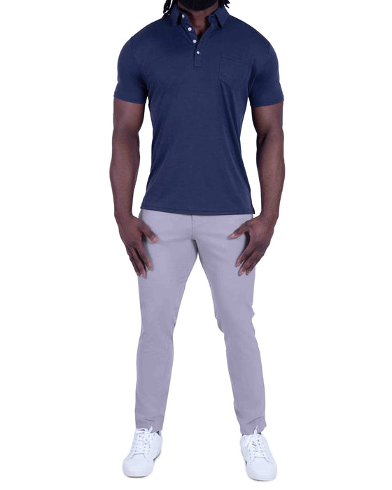 "The Harden" Navy Pique Polo