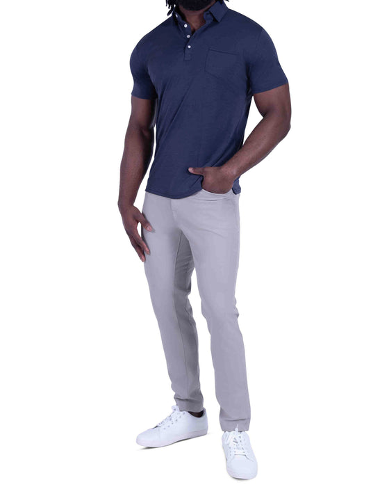 "The Harden" Navy Pique Polo