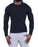 Lightweight Ribbed Knit Crewneck Sweater - Navy & Black