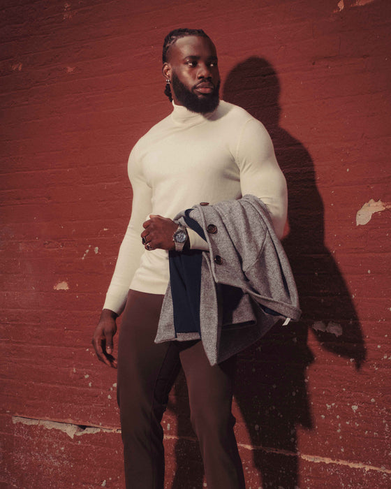 Mid-Weight Wool Turtleneck - Cream