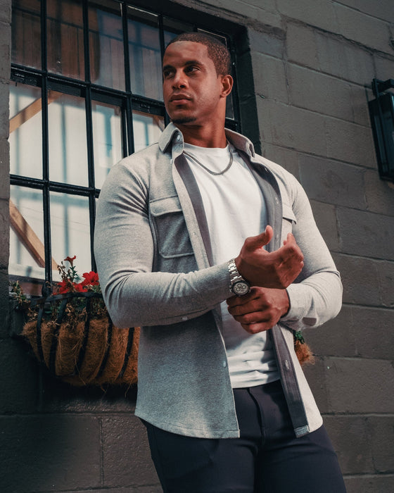 Patch Pocket Button Down - Light Grey