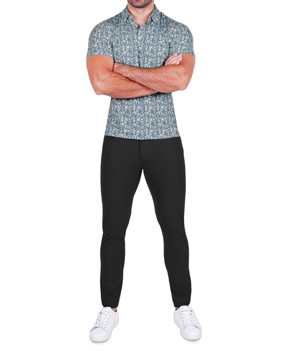 "The Evergreen" Abstract Sage Floral Print