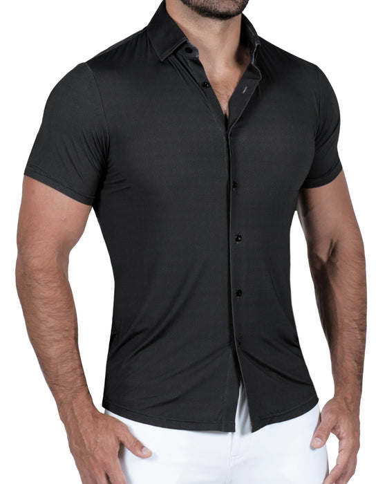 "The Friday" Charcoal Micro Dot Print