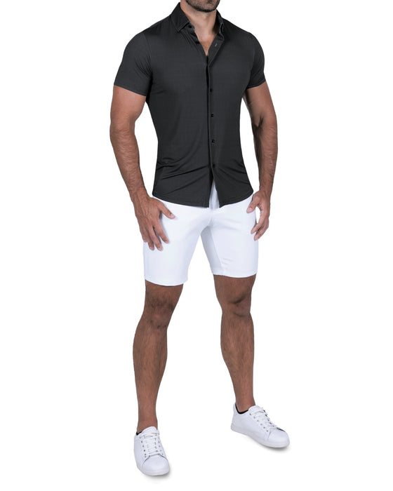 "The Friday" Charcoal Micro Dot Print