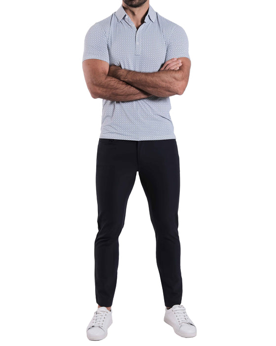 "The Filmore" Grey & Navy Abstract Squares