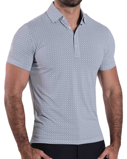 "The Filmore" Grey & Navy Abstract Squares