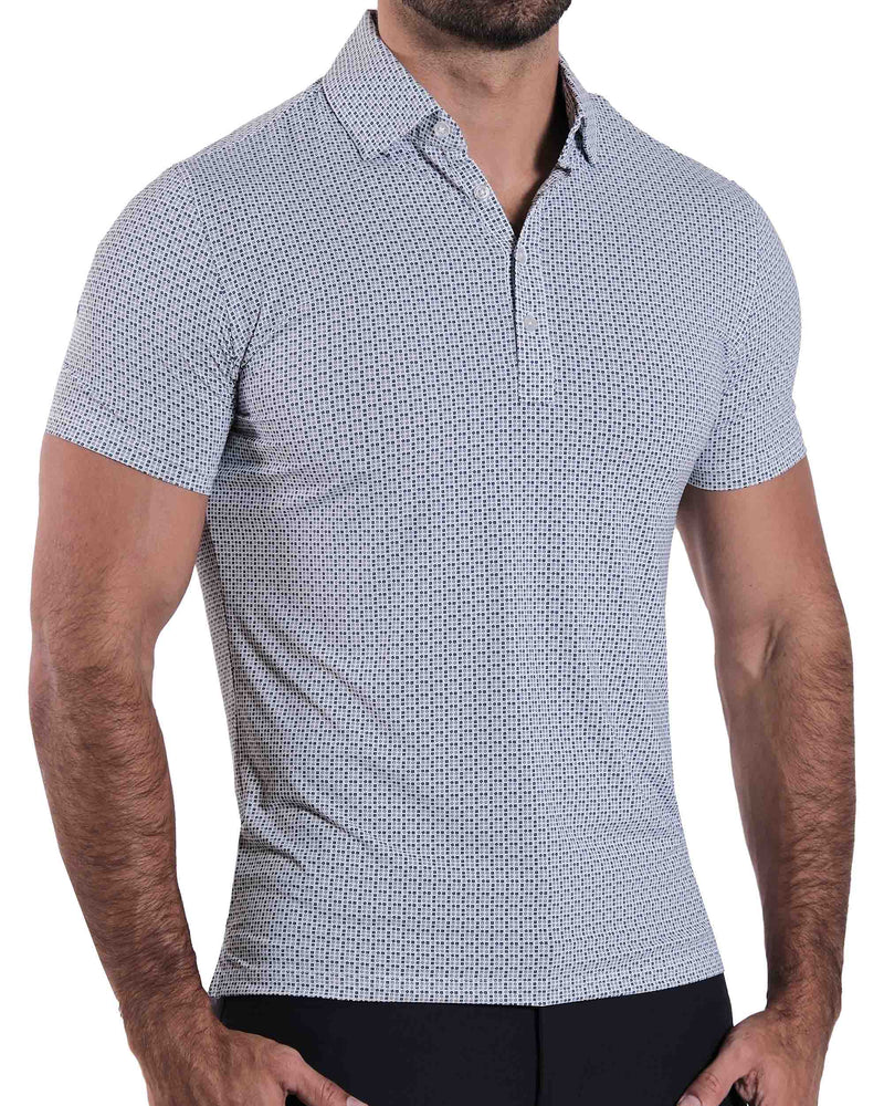 "The Filmore" Grey & Navy Abstract Squares