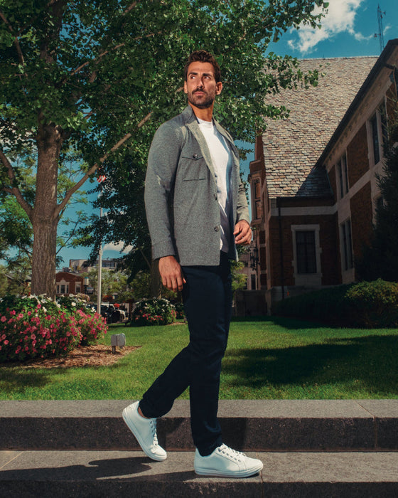 Knit Field Jacket - Grey