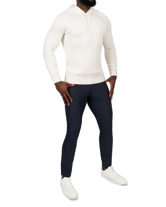 Heavy Knit Hoodie - Cream