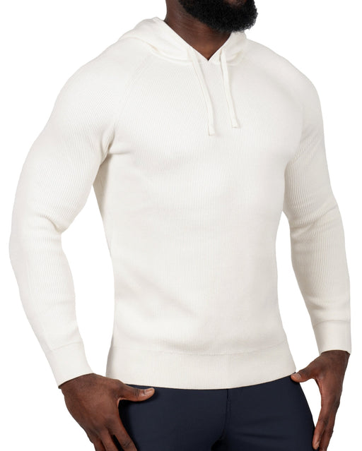 Heavy Knit Hoodie - Cream
