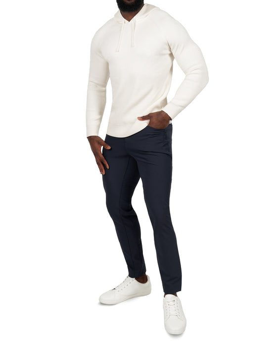 Heavy Knit Hoodie - Cream