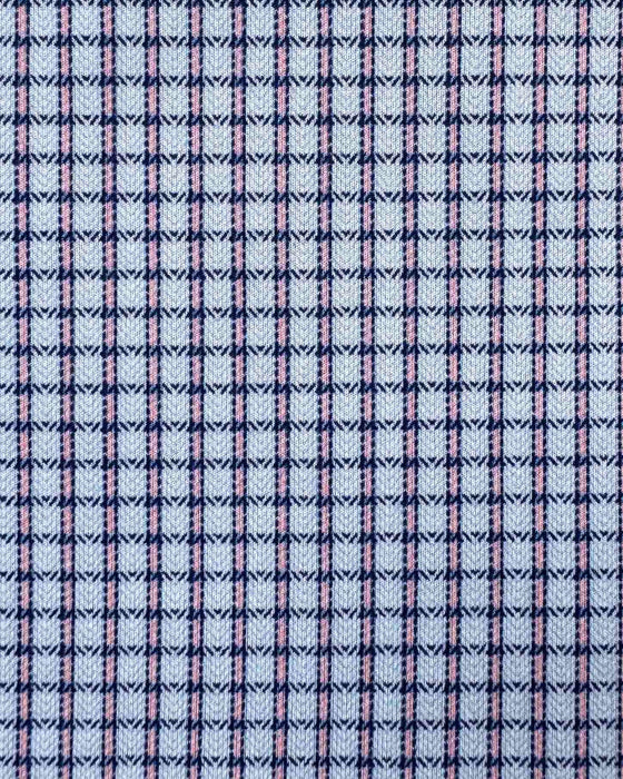 "The Delray" Navy & Pink Cross Stitch