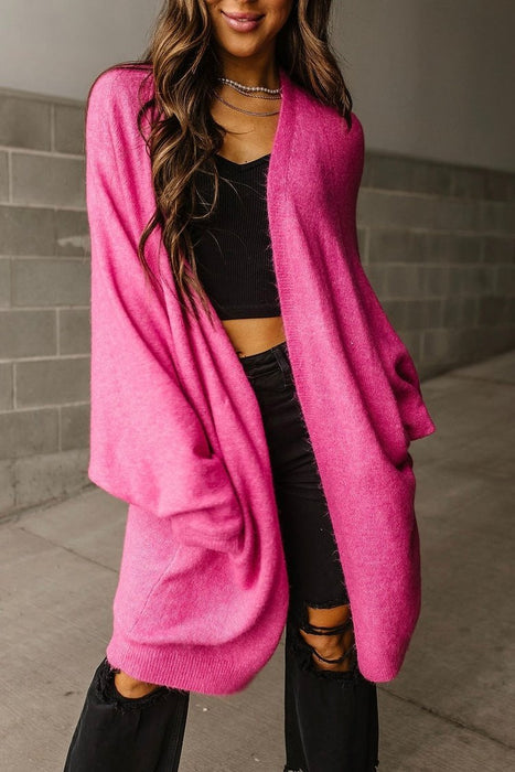 Lucy Cozy Cardigan - Hot Pink