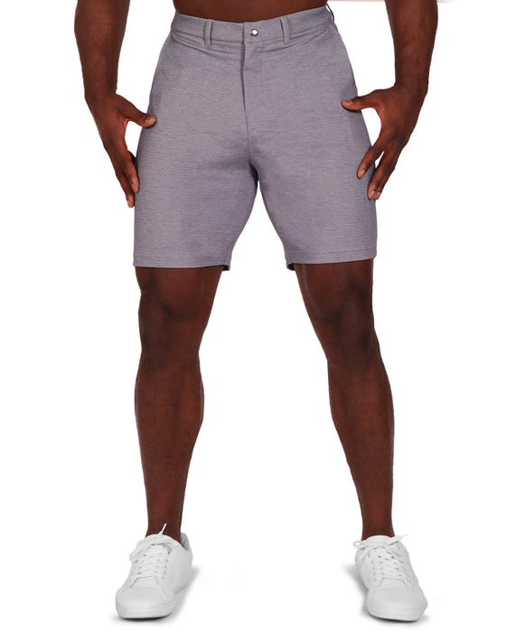 Athletic Fit Pique Shorts - Light Grey