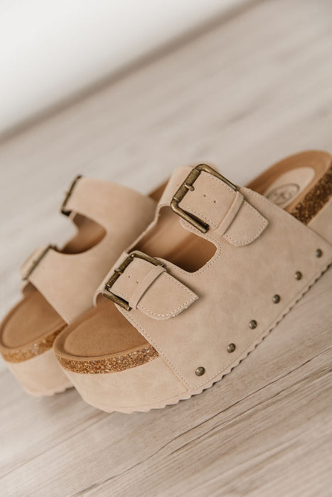 Nina Platform Sandals - Taupe