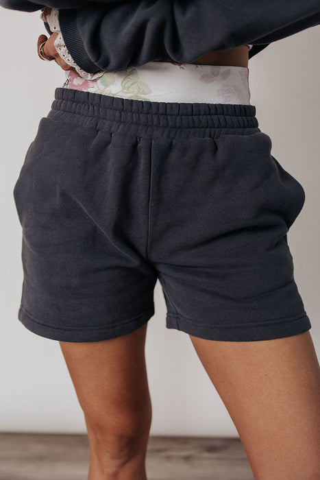 Comfort Zone Shorts - Charcoal Lace