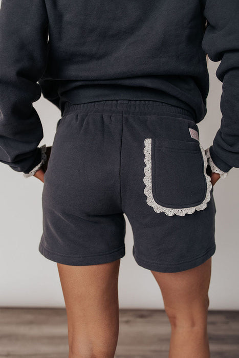 Comfort Zone Shorts - Charcoal Lace