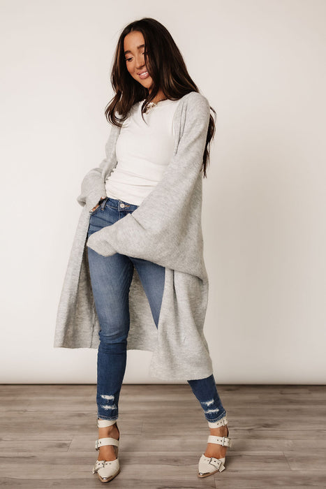 Lucy Cozy Cardigan - Silver