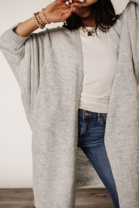 Lucy Cozy Cardigan - Silver