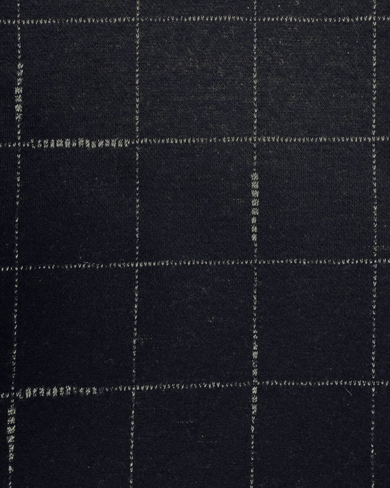 Athletic Fit Stretch Wool Blazer - Midnight Navy & Chalk Windowpane