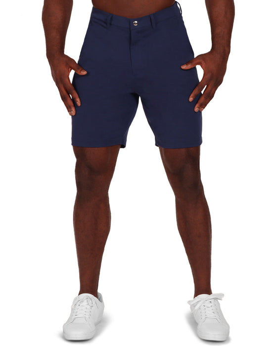Athletic Fit Pique Shorts - Navy
