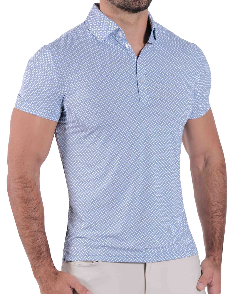 "The Normandy" Navy Micro Stripe & White Cubes