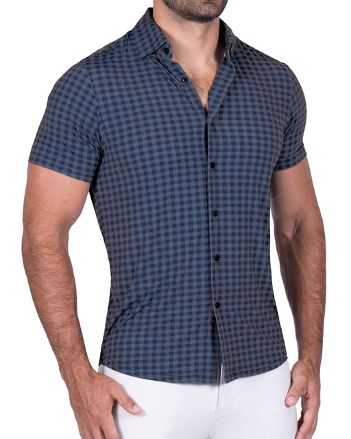 "The Petoskey" Navy & Blue Big Gingham