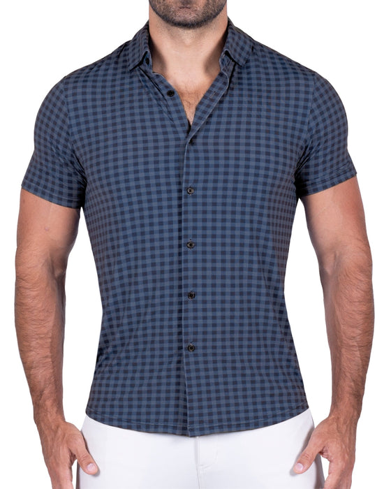 "The Petoskey" Navy & Blue Big Gingham