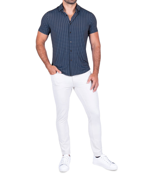 "The Petoskey" Navy & Blue Big Gingham