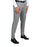 Athletic Fit Stretch Wool Suit Pants - Light Grey with White Mini Stripe