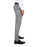 Athletic Fit Stretch Wool Suit Pants - Light Grey with White Mini Stripe