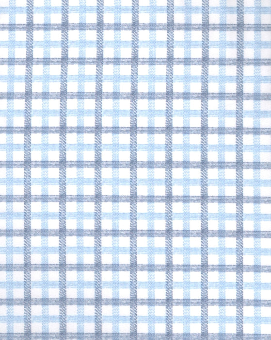 "The Sidney" Light Blue, White & Navy Faded Check