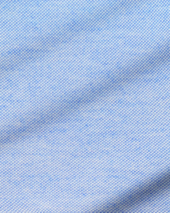 "The Capri" Sky Blue Pique Short Sleeve Button Down