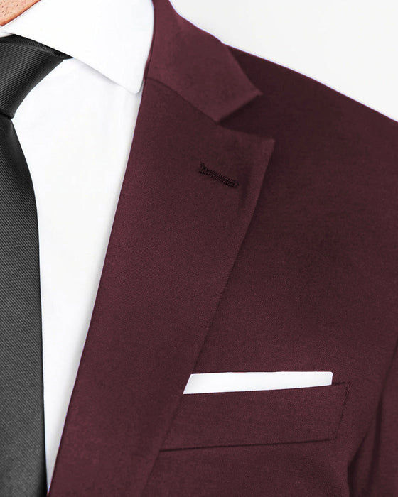 Athletic Fit Stretch Blazer - Solid Plum