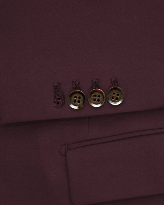 Athletic Fit Stretch Suit - Solid Plum