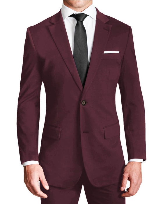 Athletic Fit Stretch Blazer - Solid Plum