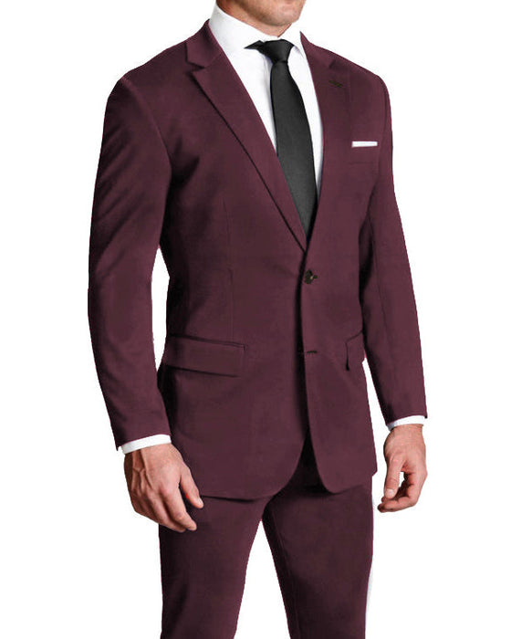 Athletic Fit Stretch Blazer - Solid Plum