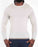 Lightweight Ribbed Knit Crewneck Sweater - Tan & Beige